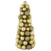 Northlight 3-Finish Shatterproof Ball Christmas Tree With Tinsel - 15.75" - Gold -Festival northlight sm93795 1 15537.1666337508