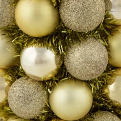 Northlight 3-Finish Shatterproof Ball Christmas Tree With Tinsel - 15.75" - Gold -Festival northlight sm93795 4 46872.1687874896