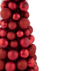 Northlight 3-Finish Shatterproof Ball Christmas Tree With Tinsel - 15.75" - Red -Festival northlight sm93796 3 50606.1666337514