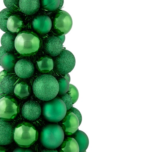 Northlight 3-Finish Shatterproof Ball Christmas Tree With Tinsel - 15.75" - Green 9 Northlight 3-Finish Shatterproof Ball Christmas Tree With Tinsel - 15.75" - Green - Image 7