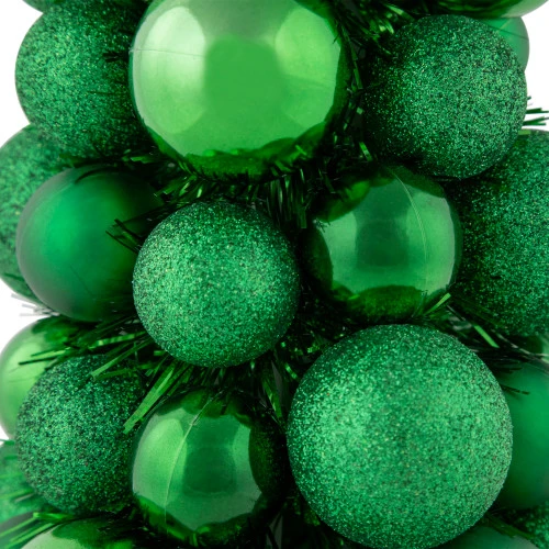 Northlight 3-Finish Shatterproof Ball Christmas Tree With Tinsel - 15.75" - Green 7 Northlight 3-Finish Shatterproof Ball Christmas Tree With Tinsel - 15.75" - Green - Image 5
