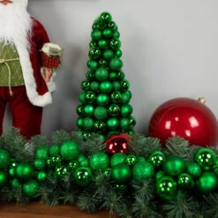 Northlight 3-Finish Shatterproof Ball Christmas Tree With Tinsel - 15.75" - Green 12 Northlight 3-Finish Shatterproof Ball Christmas Tree With Tinsel - 15.75" - Green -Festival northlight sm93797 styled 3 10123.1687874896