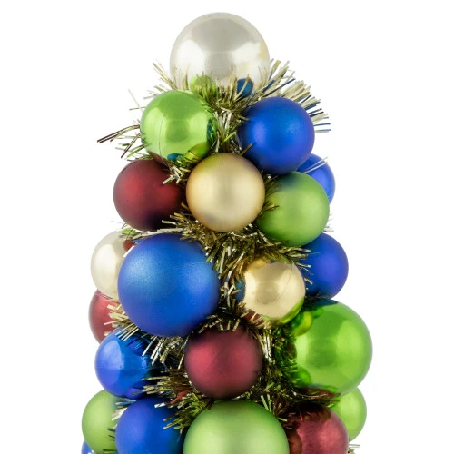 Northlight Shatterproof Ball Christmas Tree With Tinsel - 15.75" - Multicolor 8 Northlight Shatterproof Ball Christmas Tree With Tinsel - 15.75" - Multicolor - Image 6