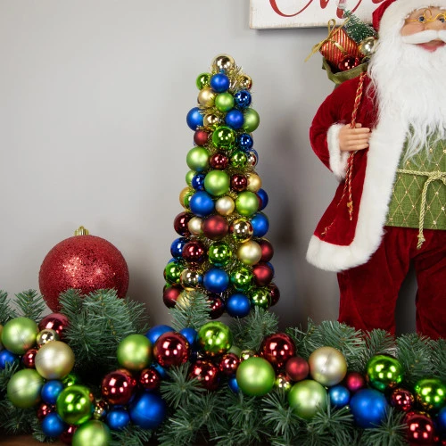 Northlight Shatterproof Ball Christmas Tree With Tinsel - 15.75" - Multicolor 5 Northlight Shatterproof Ball Christmas Tree With Tinsel - 15.75" - Multicolor - Image 3