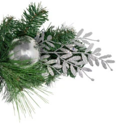 Northlight 6' Green Pine Needle Garland With Pinecones And Striped Christmas Ornaments, Unlit -Festival northlight sm94093 3 60401.1680607688