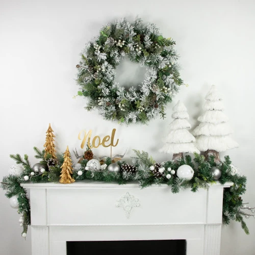 Northlight 6' Green Pine Frosted Artificial Christmas Garland With Pinecones And Ornaments, Unlit 5 Northlight 6' Green Pine Frosted Artificial Christmas Garland With Pinecones And Ornaments, Unlit - Image 3
