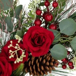 Northlight Real Touch™? Roses And Berries Artificial Christmas Wreath - 30" - Unlit -Festival northlight sm95355 04 29819.1700932489