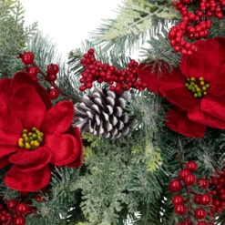 Northlight Real Touch™ Poinsettia And Pinecone Artificial Christmas Wreath - 38" - Unlit 15 Northlight Real Touch™ Poinsettia And Pinecone Artificial Christmas Wreath - 38" - Unlit -Festival northlight sm95359 04 84326.1704379354