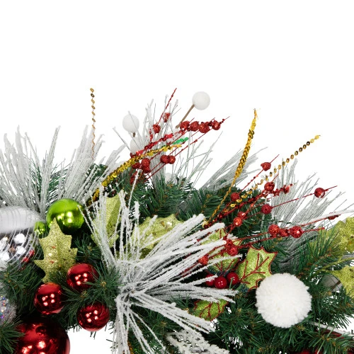 Northlight Snowmen And Icicles Pine Artificial Christmas Wreath - 40" - Unlit 8 Northlight Snowmen And Icicles Pine Artificial Christmas Wreath - 40" - Unlit - Image 6