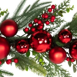 Northlight Mixed Foliage With Jingle Bells And Ornaments Artificial Christmas Garland - 6' X 8" - Unlit -Festival northlight sm97240 04 14181.1726539038