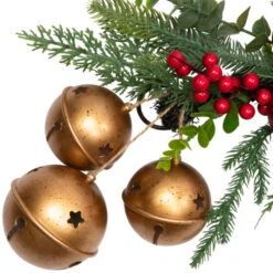 Northlight Mixed Foliage With Jingle Bells And Ornaments Artificial Christmas Garland - 6' X 8" - Unlit -Festival northlight sm97240 05 57183.1726539038