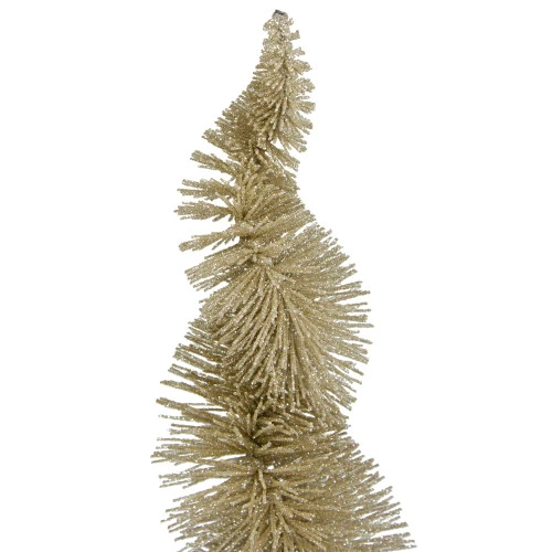 Northlight Glittered Spiral Sisal Christmas Tree Decoration - 14" - Gold Finish 6 Northlight Glittered Spiral Sisal Christmas Tree Decoration - 14" - Gold Finish - Image 4