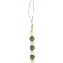 Northlight 6' Green And Cream Wooden Beads Christmas Garland, Unlit -Festival northlight tr95014 3 95252.1700240835
