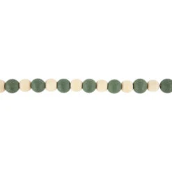 Northlight 6' Green And Cream Wooden Beads Christmas Garland, Unlit -Festival northlight tr95014 4 11551.1700240835