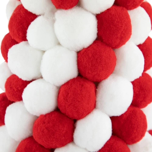 Northlight Candy Cane Plush PomPom Christmas Tree Decoration - 15" - Red And White 7 Northlight Candy Cane Plush PomPom Christmas Tree Decoration - 15" - Red And White - Image 5