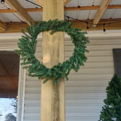 Northlight Mini Pine Artificial Christmas Wreath - 16" - Unlit 6 Northlight Mini Pine Artificial Christmas Wreath - 16" - Unlit - Image 4
