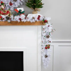 Northlight Commercial Length White Canadian Pine Artificial Christmas Garland - 100' X 8" - Unlit -Festival northlight v042672c20v042652c20v04273 styled 2 63862.1690296403