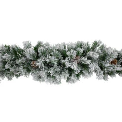 Northlight Flocked Angel Pine And Pine Cones Artificial Christmas Garland - 6.75' X 12" - Unlit -Festival northlight v15090 02 60516.1690555853