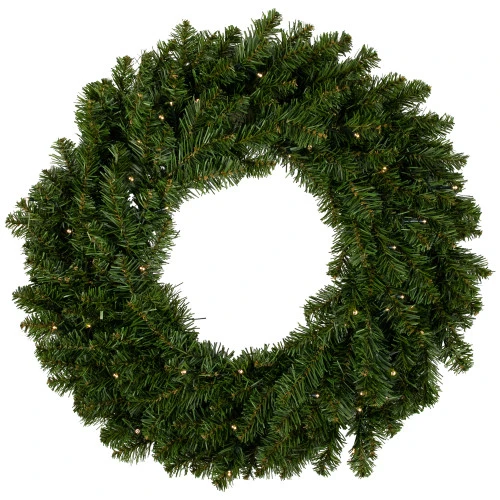 Northlight Pre-Lit Battery Operated Canadian Pine Christmas Wreath - 24" - Clear LED Lights 3 Northlight Pre-Lit Battery Operated Canadian Pine Christmas Wreath - 24" - Clear LED Lights
