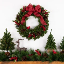 Northlight Pre-Lit Battery Operated Canadian Pine Christmas Wreath - 24" - Clear LED Lights 11 Northlight Pre-Lit Battery Operated Canadian Pine Christmas Wreath - 24" - Clear LED Lights -Festival northlight v15837 styled 92444.1689085520