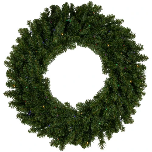 Northlight Pre-Lit Battery Operated Canadian Pine Christmas Wreath - 30" - Multi-Color LED Lights 3 Northlight Pre-Lit Battery Operated Canadian Pine Christmas Wreath - 30" - Multi-Color LED Lights