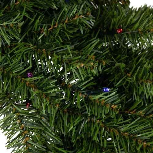 Northlight Pre-Lit Battery Operated Canadian Pine Christmas Wreath - 30" - Multi-Color LED Lights 6 Northlight Pre-Lit Battery Operated Canadian Pine Christmas Wreath - 30" - Multi-Color LED Lights - Image 4