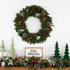 Northlight Pre-Lit Battery Operated Canadian Pine Christmas Wreath - 30" - Multi-Color LED Lights 12 Northlight Pre-Lit Battery Operated Canadian Pine Christmas Wreath - 30" - Multi-Color LED Lights -Festival northlight v15838 styled2 29876.1689085520