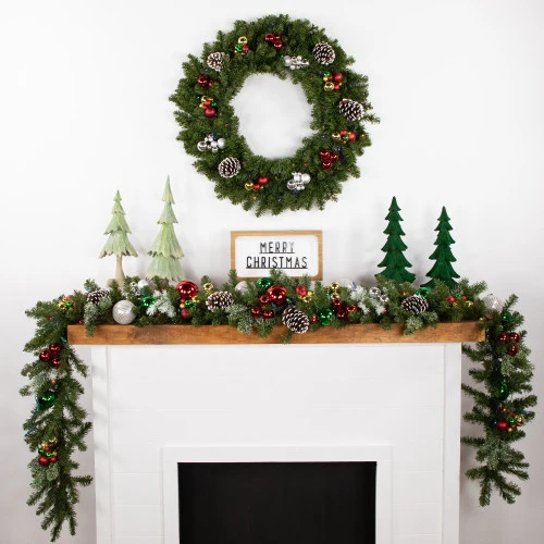 Northlight Pre-Lit Battery Operated Canadian Pine Christmas Wreath - 30" - Multi-Color LED Lights 4 Northlight Pre-Lit Battery Operated Canadian Pine Christmas Wreath - 30" - Multi-Color LED Lights - Image 2