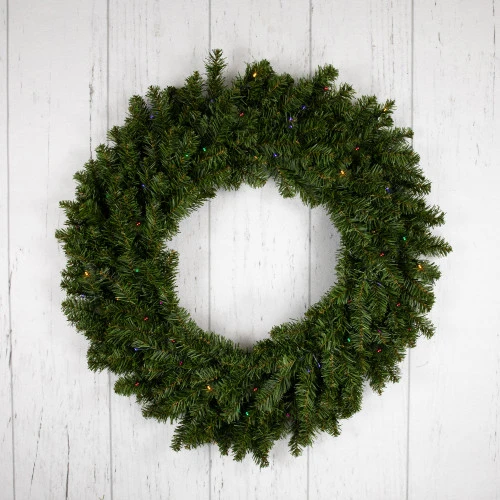 Northlight Pre-Lit Battery Operated Canadian Pine Christmas Wreath - 30" - Multi-Color LED Lights 7 Northlight Pre-Lit Battery Operated Canadian Pine Christmas Wreath - 30" - Multi-Color LED Lights - Image 5