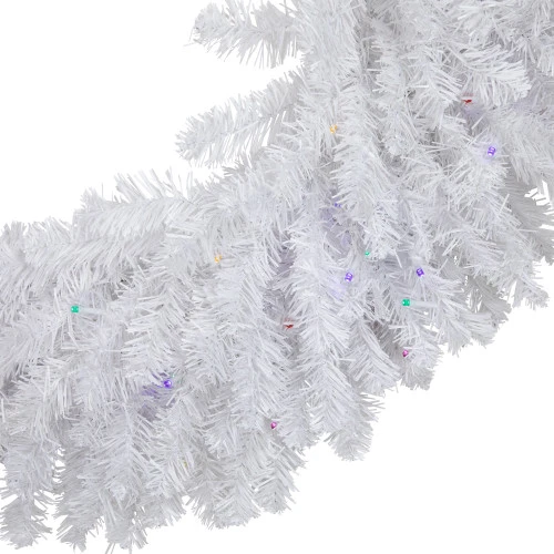 Northlight Pre-Lit White Pine Battery Operated Christmas Wreath - 36" - Multicolor LED Lights 6 Northlight Pre-Lit White Pine Battery Operated Christmas Wreath - 36" - Multicolor LED Lights - Image 4
