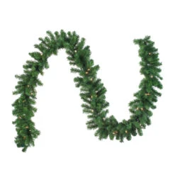 Northlight Pre-Lit Oak Creek Pine Artificial Christmas Garland - 9' X 10" - Clear Lights
