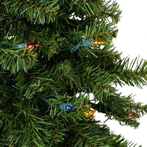 Northlight Pre-Lit Canadian Pine Artificial Christmas Wreath - 36" - Multi Lights 6 Northlight Pre-Lit Canadian Pine Artificial Christmas Wreath - 36" - Multi Lights - Image 4