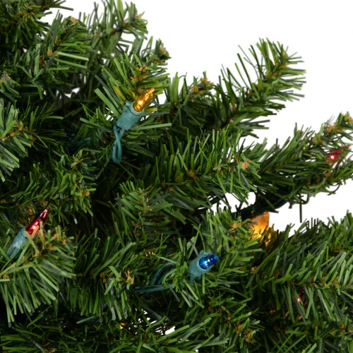 Northlight Pre-Lit Canadian Pine Artificial Christmas Wreath - 36" - Multi Lights 7 Northlight Pre-Lit Canadian Pine Artificial Christmas Wreath - 36" - Multi Lights - Image 5