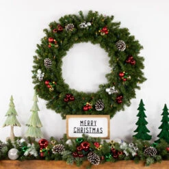 Northlight Pre-Lit Canadian Pine Artificial Christmas Wreath - 36" - Multi Lights 11 Northlight Pre-Lit Canadian Pine Artificial Christmas Wreath - 36" - Multi Lights -Festival northlight v15907 styled2 66373.1689085520