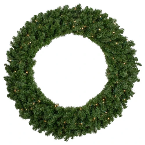 Northlight Pre-Lit Canadian Pine Artificial Christmas Wreath - 48" - Clear Lights 3 Northlight Pre-Lit Canadian Pine Artificial Christmas Wreath - 48" - Clear Lights