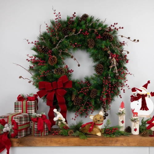 Northlight Royal Oregon Pine Artificial Christmas Wreath - 36" - Unlit 4 Northlight Royal Oregon Pine Artificial Christmas Wreath - 36" - Unlit - Image 2