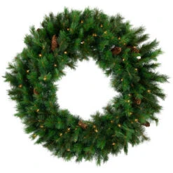 Northlight Pre-lit Royal Oregon Pine Artificial Christmas Wreath - 36" - Clear Lights