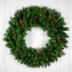 Northlight Pre-lit Royal Oregon Pine Artificial Christmas Wreath - 36" - Clear Lights -Festival northlight v159282c20v159292cv15938 woodfloor 63208.1698958392