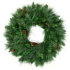 Northlight White Valley Pine With Pine Cones Artificial Christmas Wreath - 24" - Unlit -Festival northlight v15932 01 71173.1707418290