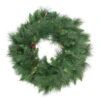 Northlight Pre-Lit White Valley Pine Artificial Christmas Wreath - 24" - Clear Lights -Festival northlight v15933 09468.1587643026