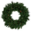 Northlight Pre-Lit White Valley Pine Artificial Pinecone Christmas Wreath - 36" - Clear Lights -Festival northlight v15936 01 91827.1691247506