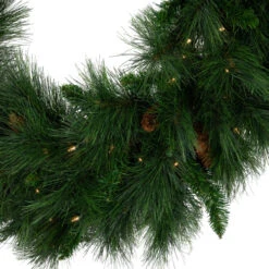 Northlight Pre-Lit White Valley Pine Artificial Pinecone Christmas Wreath - 36" - Clear Lights -Festival northlight v15936 02 47157.1691247507