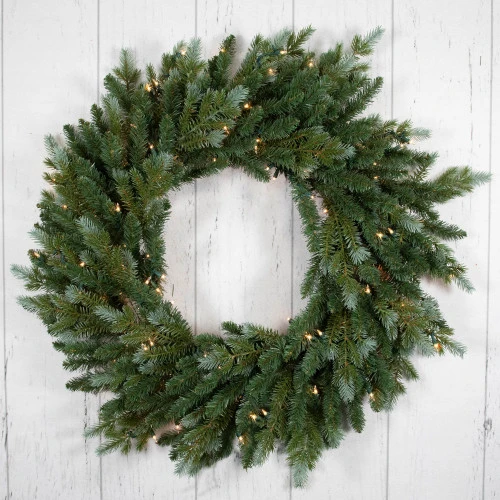 Northlight Real Touch™? Pre-Lit Blue Spruce Artificial Christmas Wreath - 24" - Clear Lights 7 Northlight Real Touch™? Pre-Lit Blue Spruce Artificial Christmas Wreath - 24" - Clear Lights - Image 5