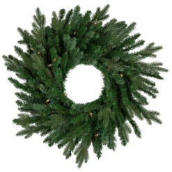 Northlight Real Touch™ Pre-Lit Grande Spruce Artificial Christmas Wreath - 24" - Clear Lights -Festival northlight v94173 1new 75791.1697819840