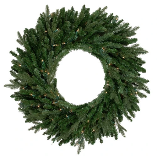 Northlight Real Touch™ Pre-Lit Grande Spruce Artificial Christmas Wreath - 48" - Clear Lights 3 Northlight Real Touch™ Pre-Lit Grande Spruce Artificial Christmas Wreath - 48" - Clear Lights