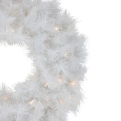 Northlight Pre-Lit White Alaskan Pine Artificial Christmas Wreath, 24-Inch, Warm White LED Lights -Festival northlight v94181 2new2023 67580.1675850362