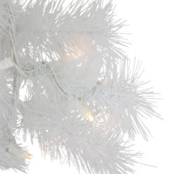 Northlight Pre-Lit White Alaskan Pine Artificial Christmas Wreath, 24-Inch, Warm White LED Lights -Festival northlight v94181 3new2023 37901.1675850362
