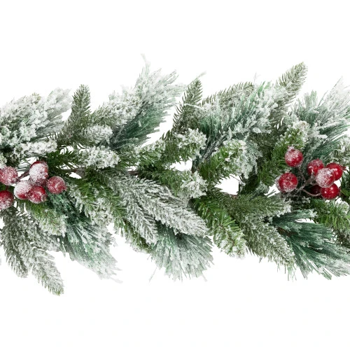 Northlight Real Touch™? Flocked Calloway Fir With Berries Artificial Christmas Garland - 7' X 12" - Unlit 8 Northlight Real Touch™? Flocked Calloway Fir With Berries Artificial Christmas Garland - 7' X 12" - Unlit - Image 6