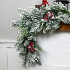 Northlight Real Touch™? Flocked Calloway Fir With Berries Artificial Christmas Garland - 7' X 12" - Unlit 13 Northlight Real Touch™? Flocked Calloway Fir With Berries Artificial Christmas Garland - 7' X 12" - Unlit -Festival northlight v96292 styled 05575.1726279112