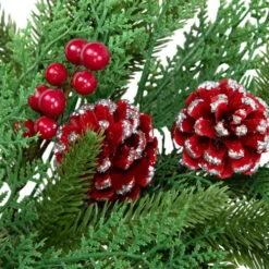 Northlight Real Touch™? Wind River Fir With Glittered Pinecones Artificial Christmas Wreath - 24" - Unlit -Festival northlight v96307 03 34271.1726279110